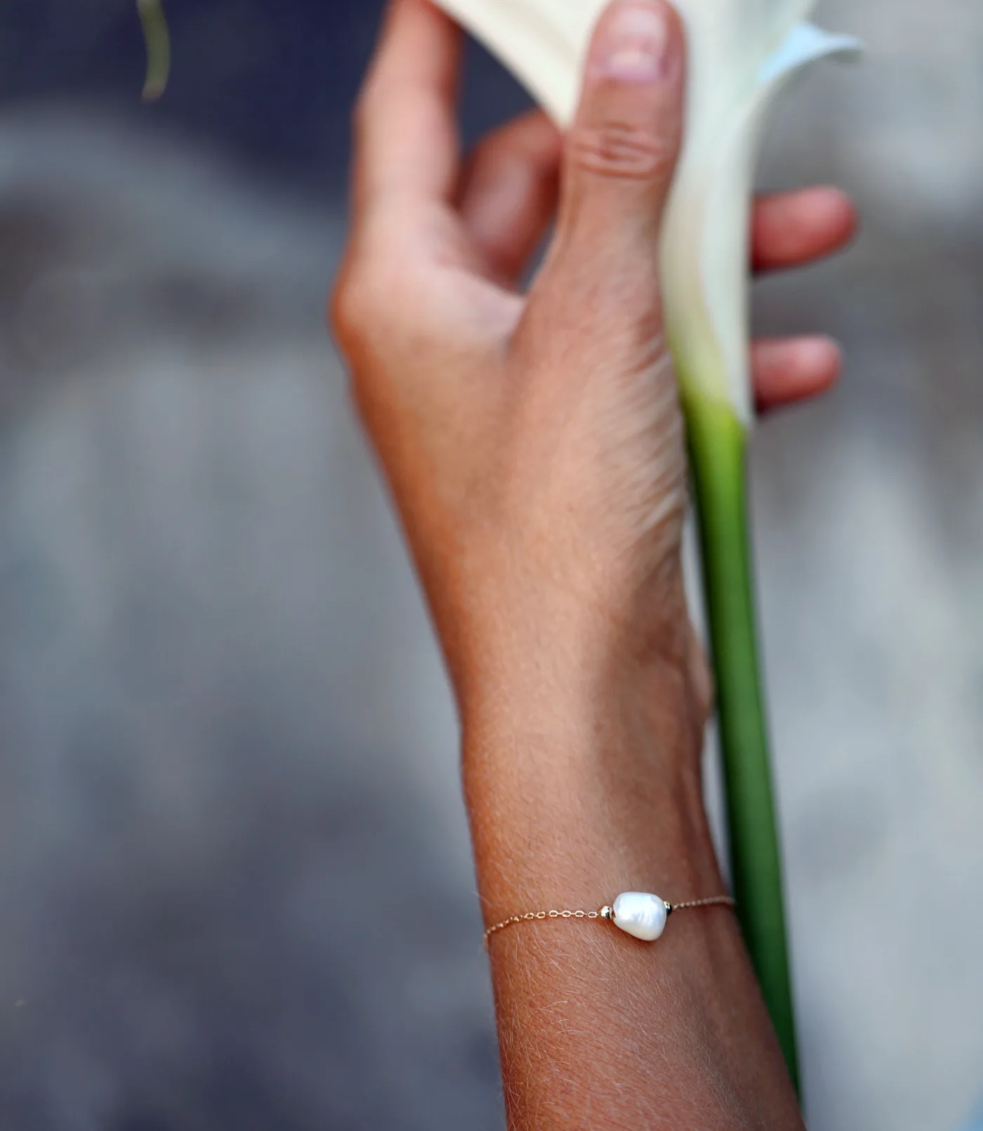 Браслет Pearl в позолоте с жемчужиной